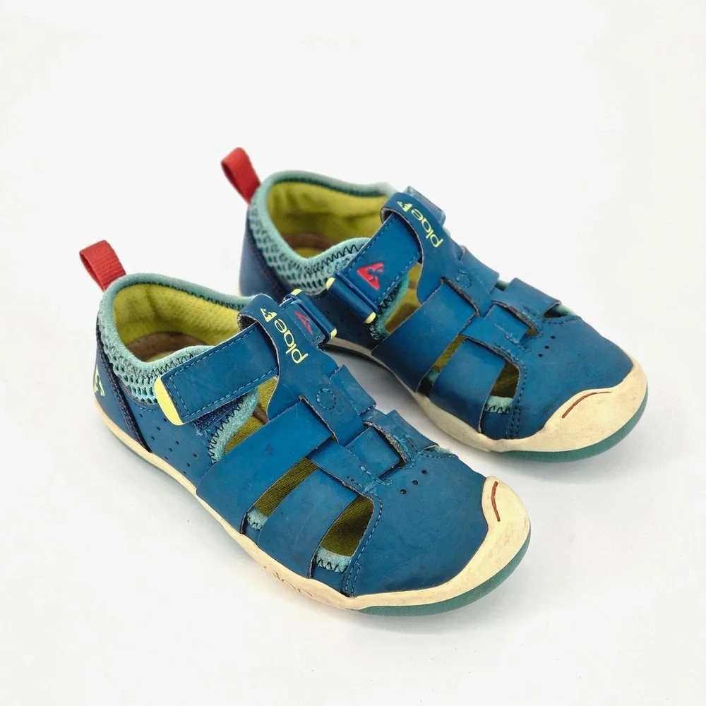 Plae Kids Sam 2.0 Blue Water Friendly Outdoor Sports Sandals Shoes Size 12.5